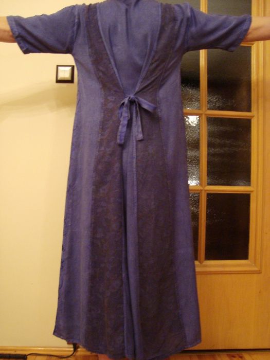 Przewiewna MAXI sukienka indyjsaka na Wisnę, Lato XL