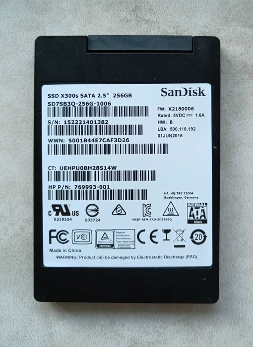 SSD 2.5 SATA диски на 256/800 ГБ в асортименті