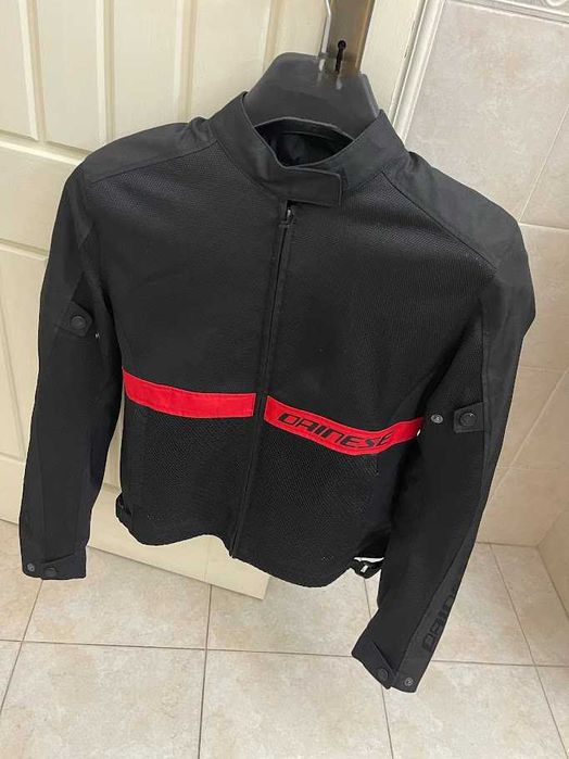 Casaco DAINESE Ribelle Air Tex Lady Black / Lava-Red