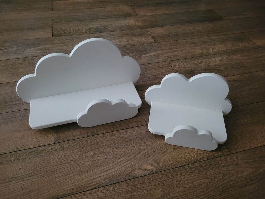 Półki wiszące białe