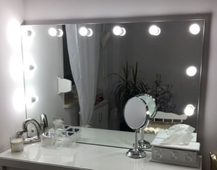 Toaletka z lustrem make-up 120x80 do wizażu makijażu