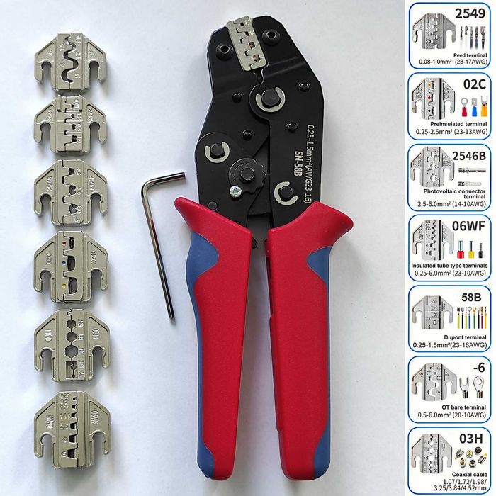 Кримпер Lion Rage, YEFYM, обжимка MC4 матриці SN-58B, 2546B, 02C, 03H,
