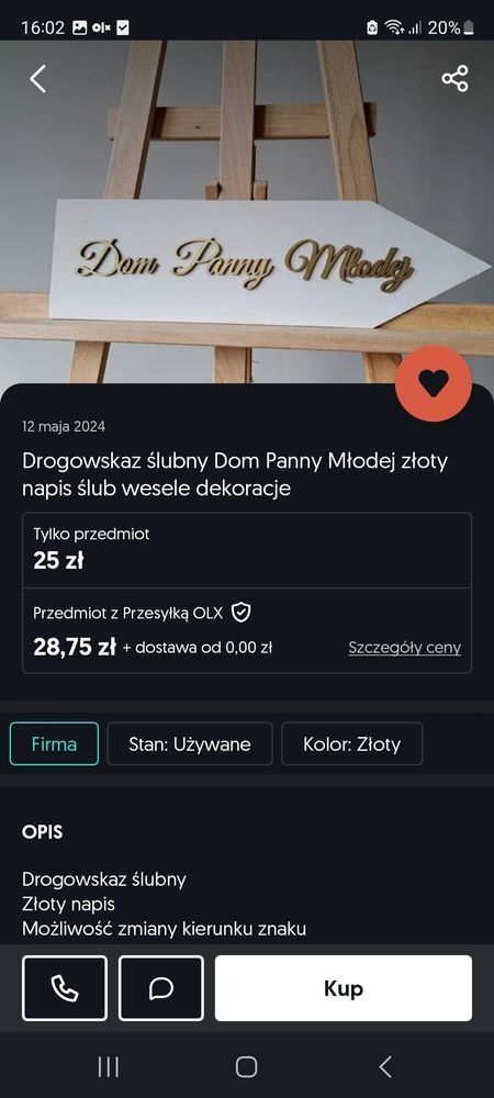 Zestaw dekoracji ślubnych wesele ślub