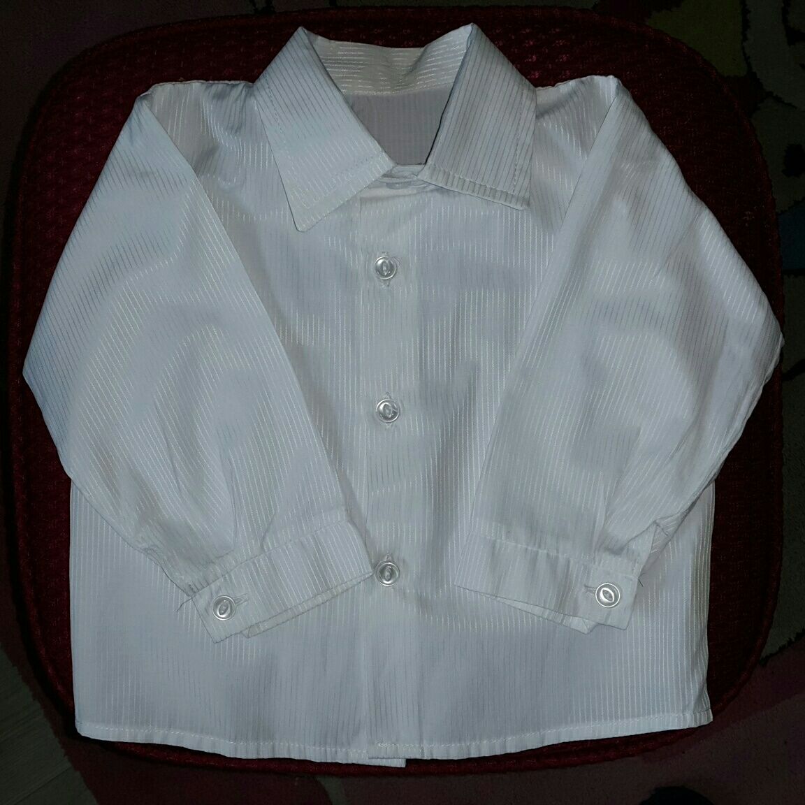 Koszula biała na chrzest i 2 koszule gratis r.74