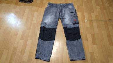 Męskie jeansowe spodnie ENGELBERT STRAUSS MOTION DENIM r.XL stan bdb