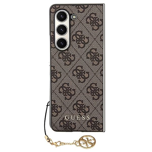 Etui Guess 4G Charms Collection na Samsung Galaxy Z Fold 5 - brązowe