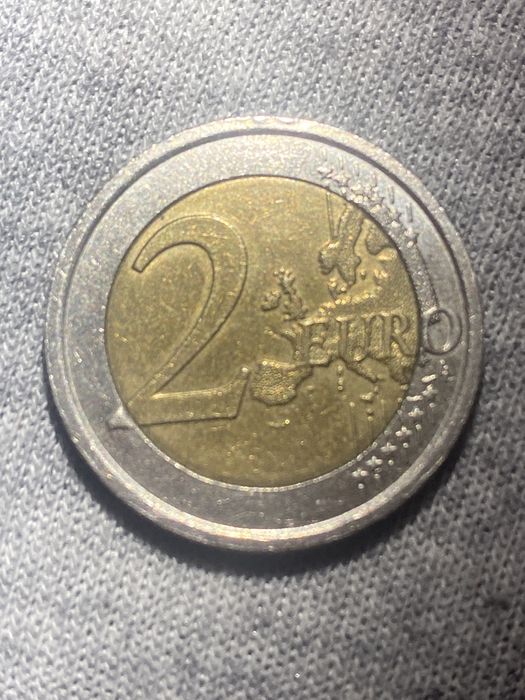 Moeda de 2€ — republica Itália — defeito cunhagem — 2012