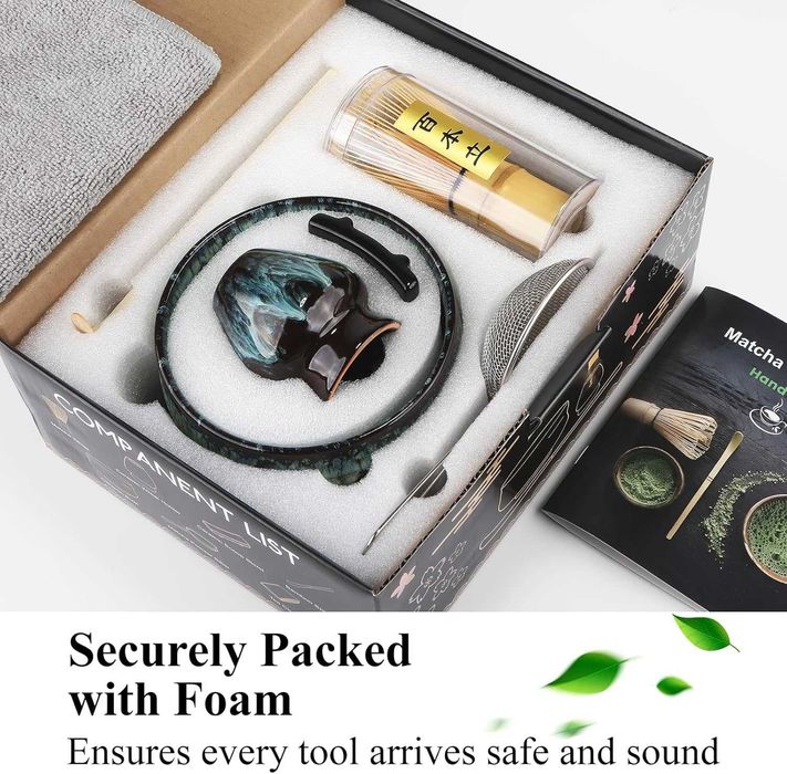 Zestaw Prezentowy Do Matchy 7 Częściowy Akcesoria Trzepaczka Misa