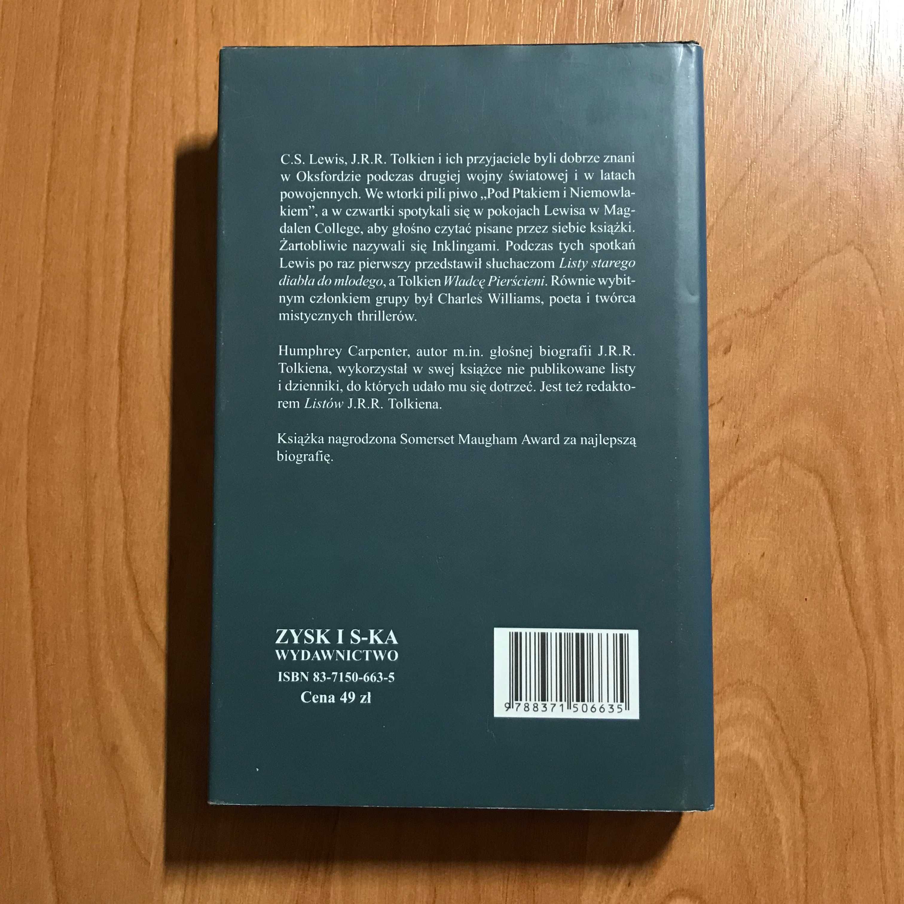 Tolkien Humprey Carpenter Inklingowie C.S Lewis Hobbit UNIKAT Stan bdb