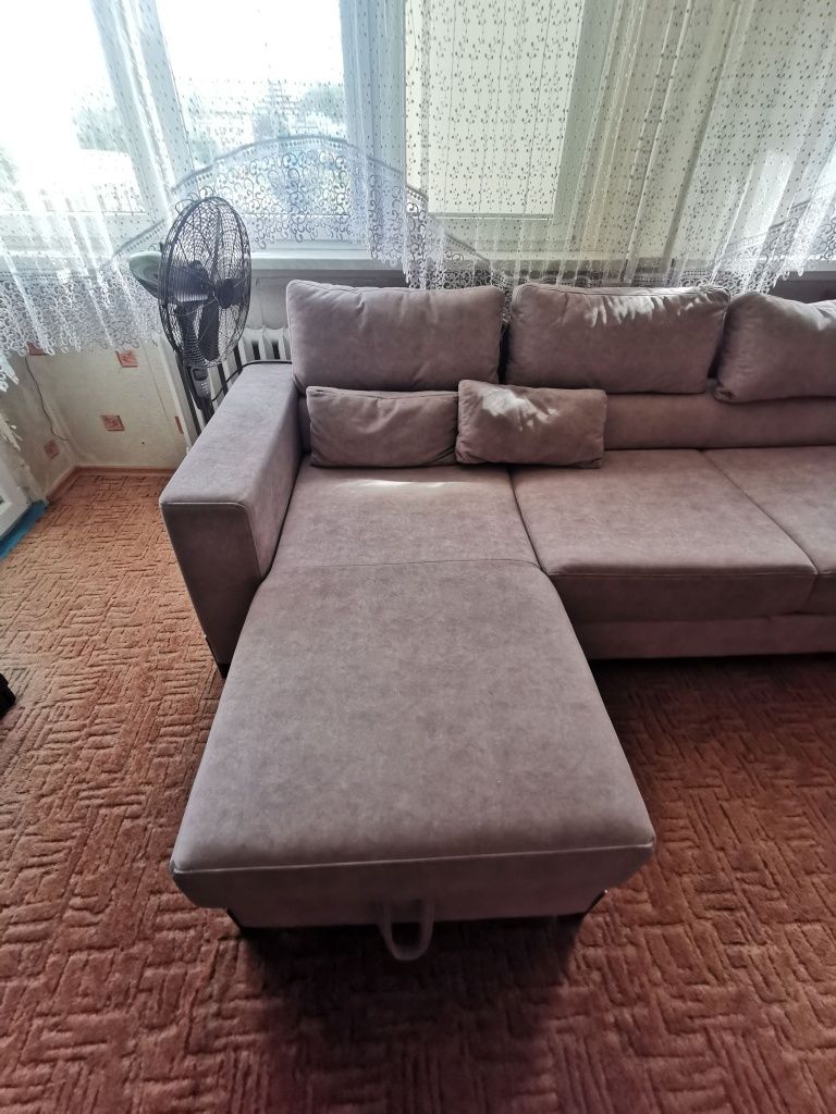 Narożnik kanapa podkowa beżowa Agata meble