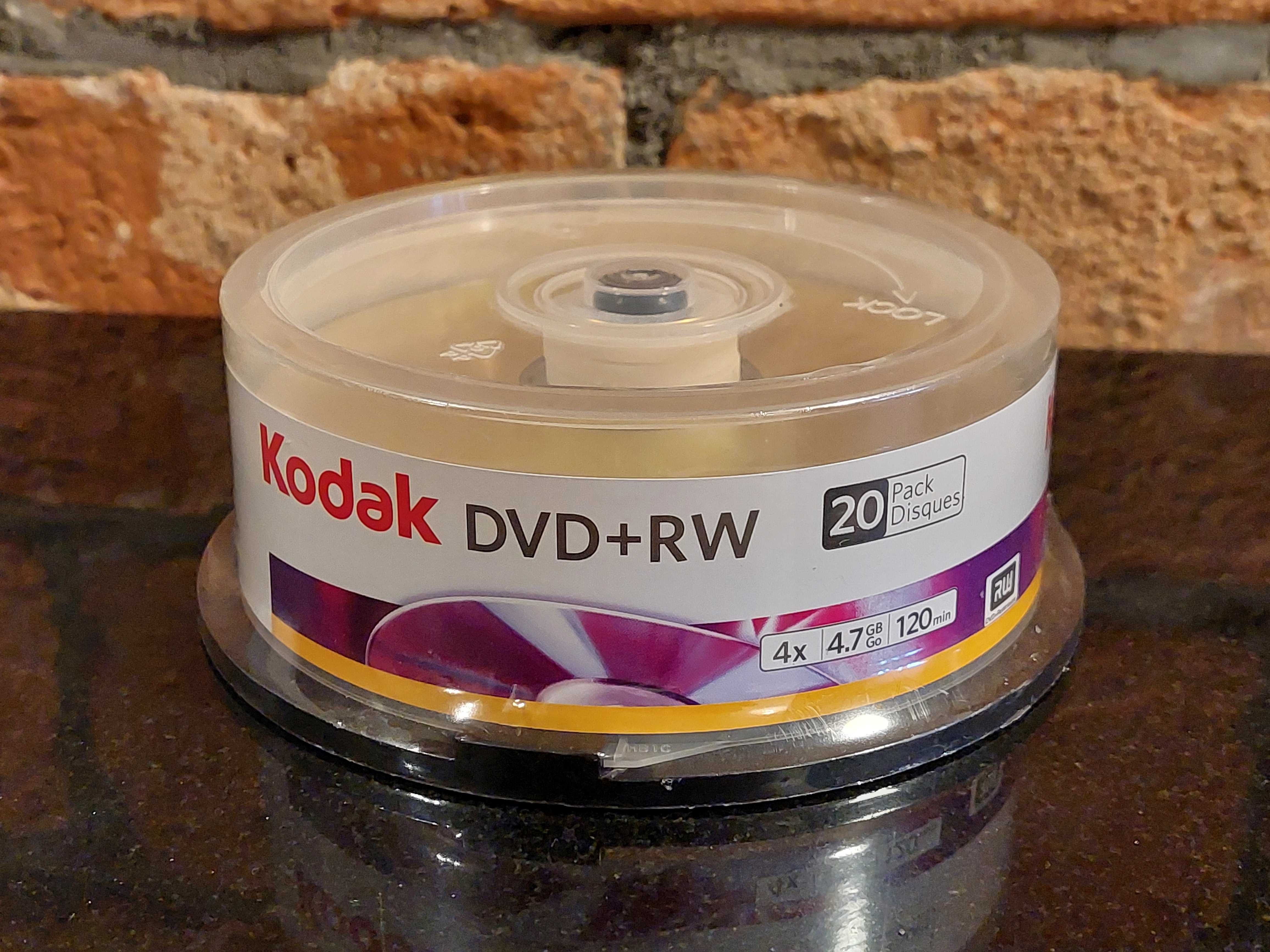 Płyty płyta DVD + RW 20szt KODAK 4X 4.7GB 120min org pud case NOWE