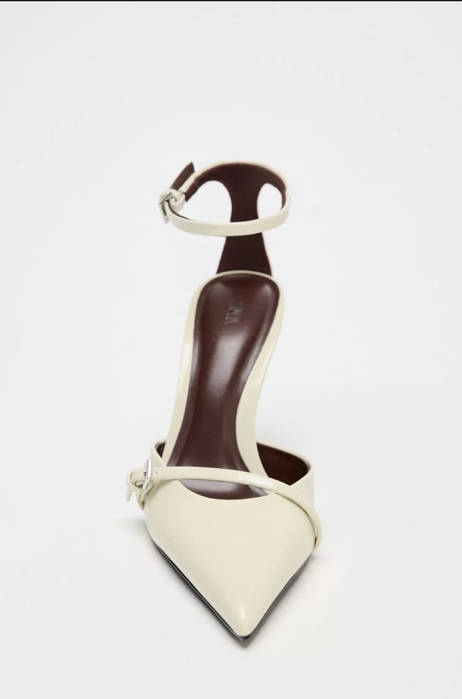 Туфлі Zara 37 молочні лодочки Zara босоніжки Zara