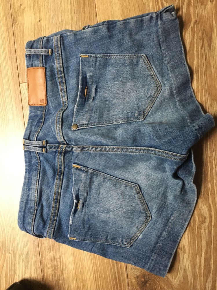 Shorty szorty damskie jeans dżins S 36 H&M