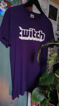 Koszulka Twitch gamer fioletowa nastolatki unisex