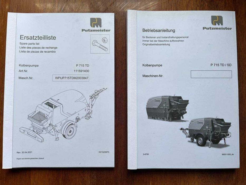 Бетононасос Putzmeister P 715 TD 2021