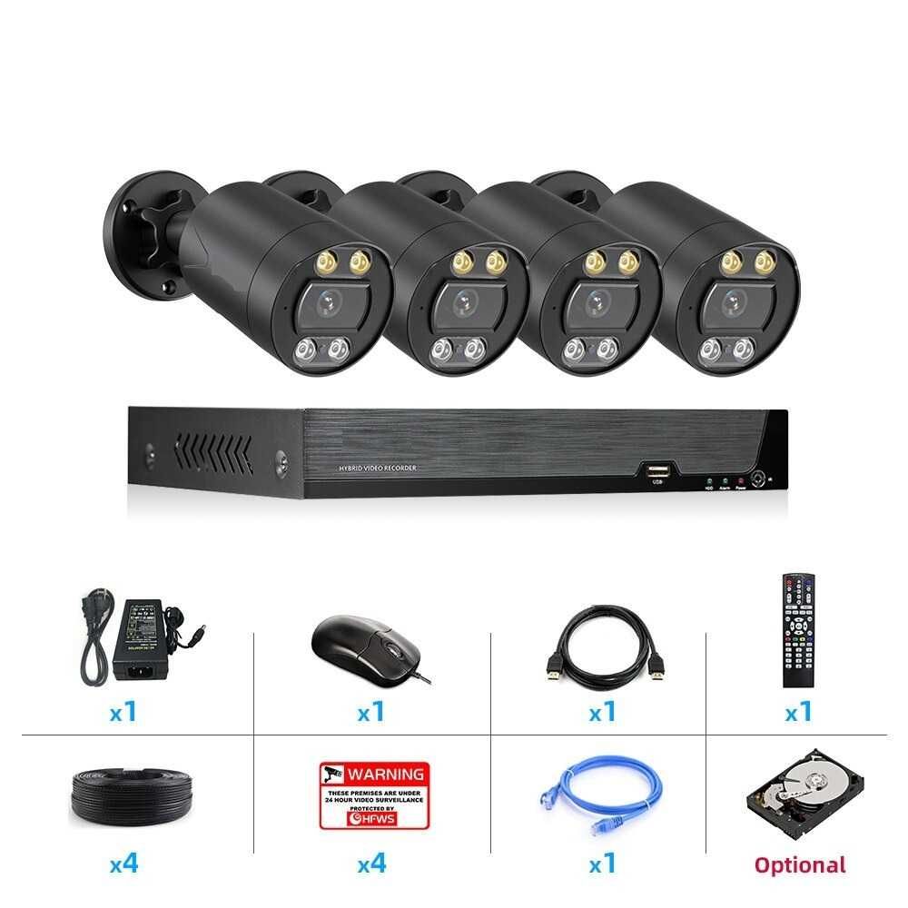 Sistema Vigilância CCTV Profissional 4K ULTRA HD • 4 Camâras • IP67