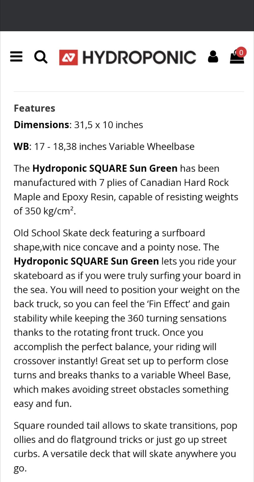 Hydroponic Surfskate Deck