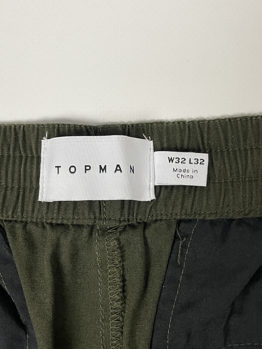 Штани Topman Wide Leg Cargo (M) чорні хакі чоловічі карго широкі