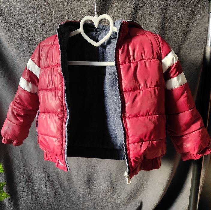 Dwustronna kurtka chłopięca rozmiar 110