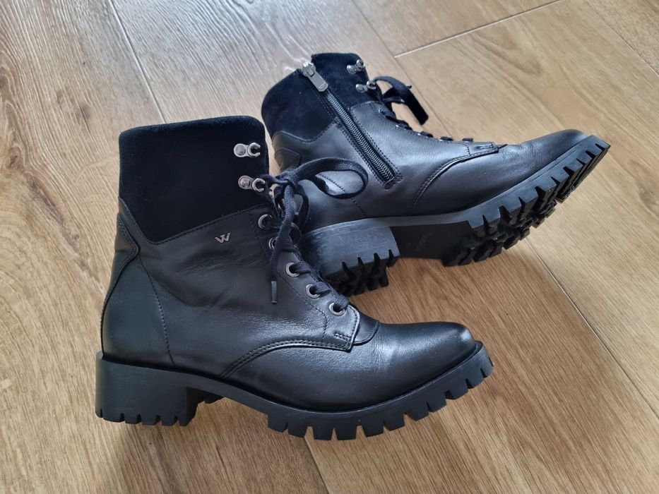 Glany botki_ trzewiki bikery WOJAS rozm.37 skóra