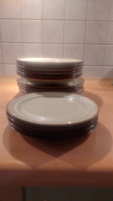 Talerze porcelitowe PRL Pruszków