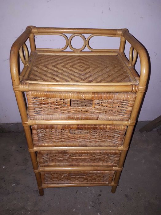 Regał szafka etażerka rattan bambus