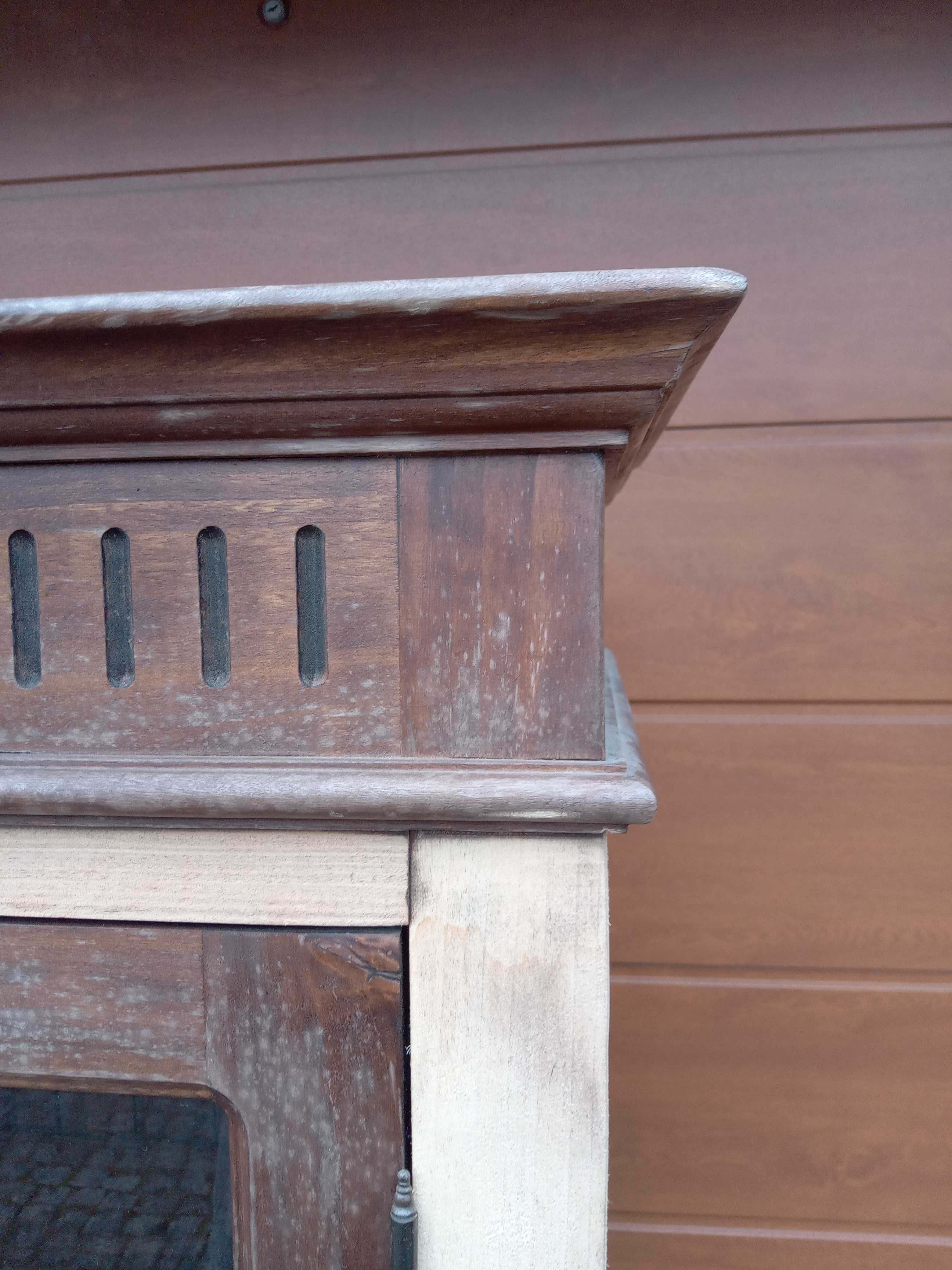 Bieliźniarka witryna szafka biblioteczka drewniana solidna stylizowana