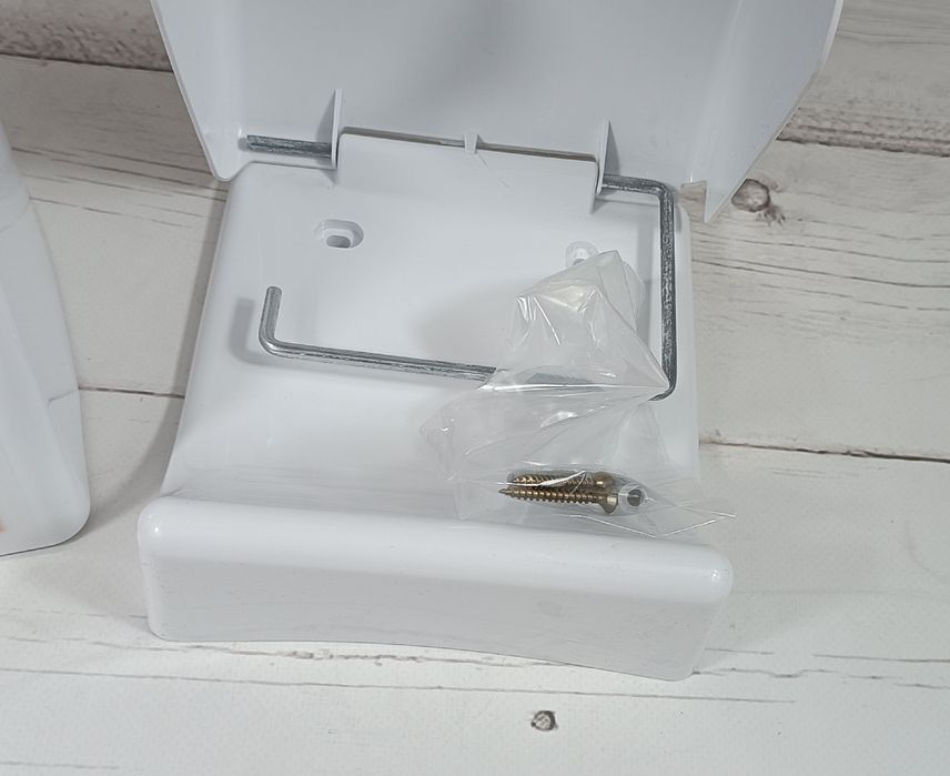 Zestaw do łazienki szczotka + uchwyt na papier toaletowy