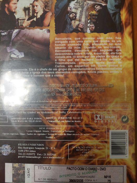 Dvd - Pacto Com O diabo