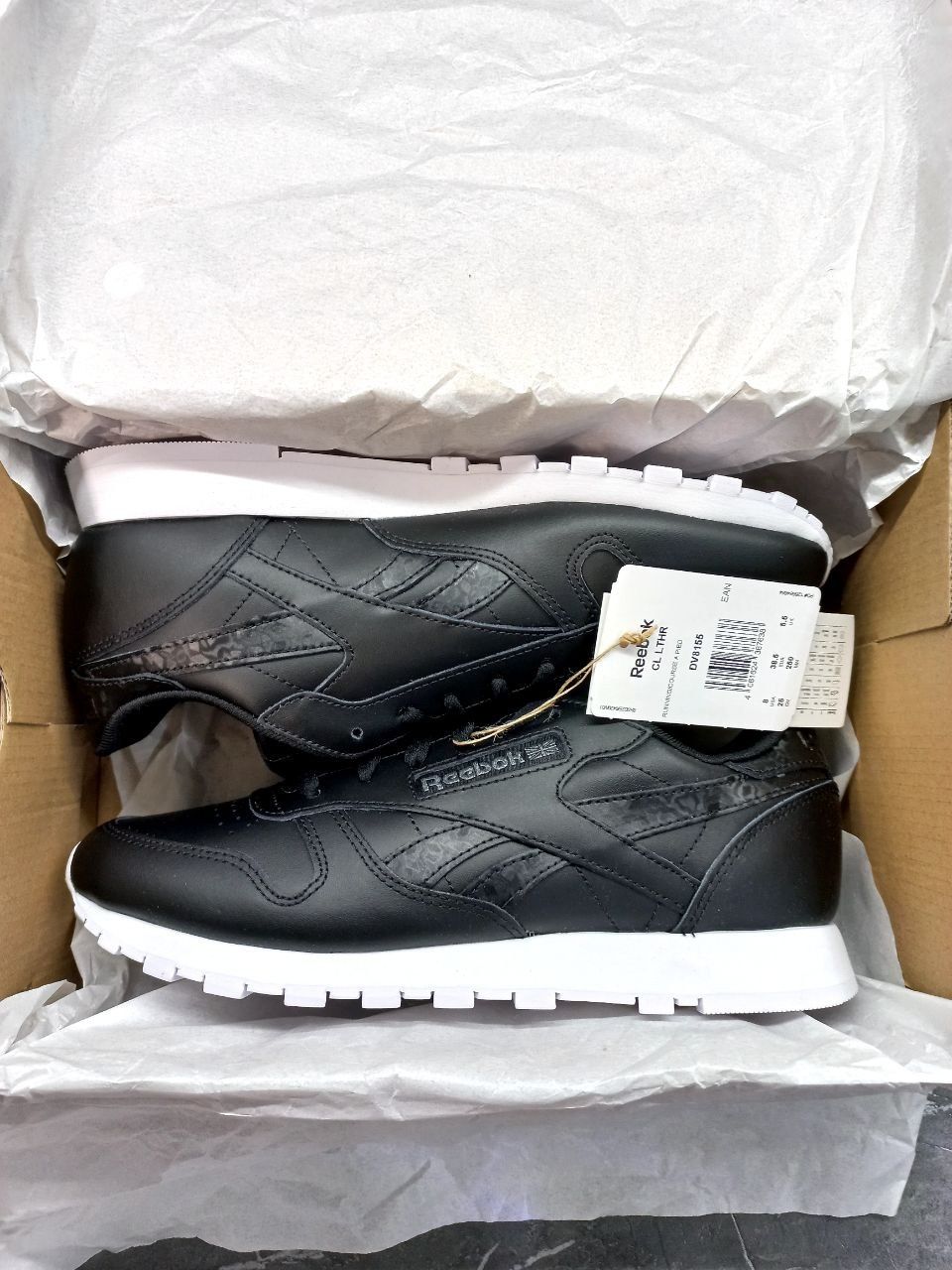 Кросівки жіночі Reebok Classic Leather Black,  оригінал