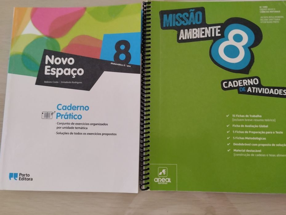 Livros de ficha 8 ano só resta o de matemática