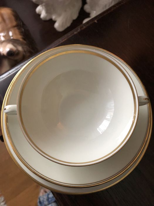 Stara porcelana Furstenberg zestaw trio do herbaty
