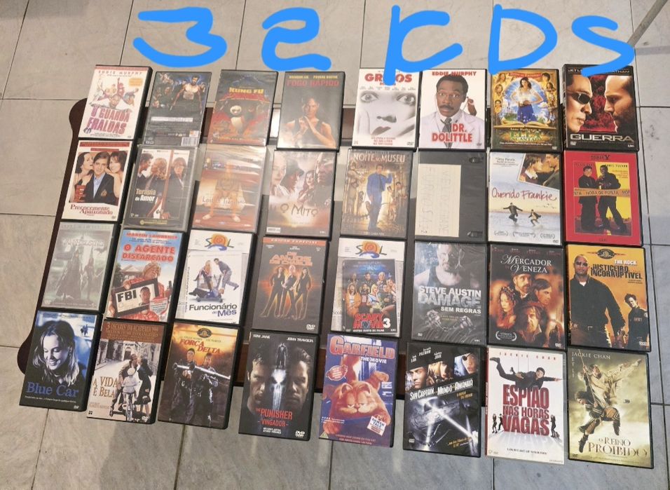 DVD'S  novos e usados em boas condições a 0 ,50 cêntimos  cada