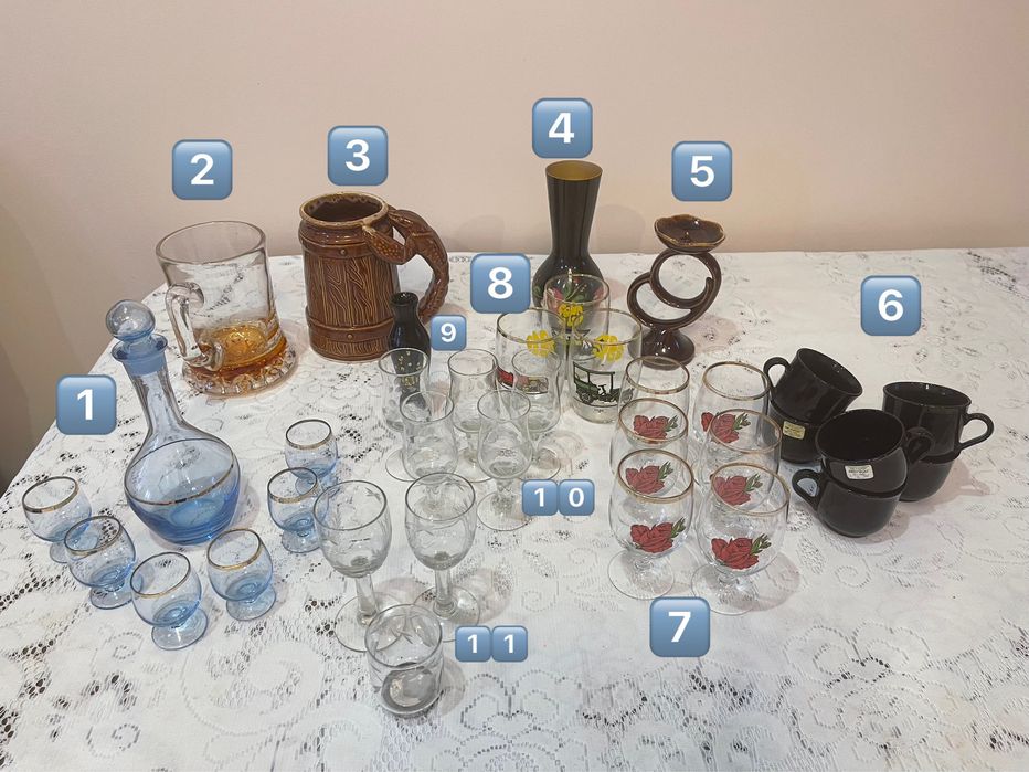 Вінтажні скляні вироби