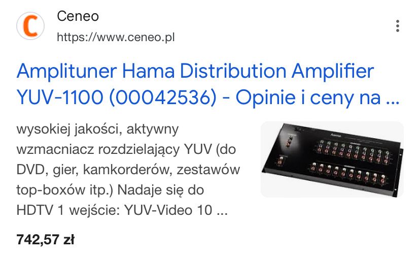 Amplituner Hama YUV-1100 Video