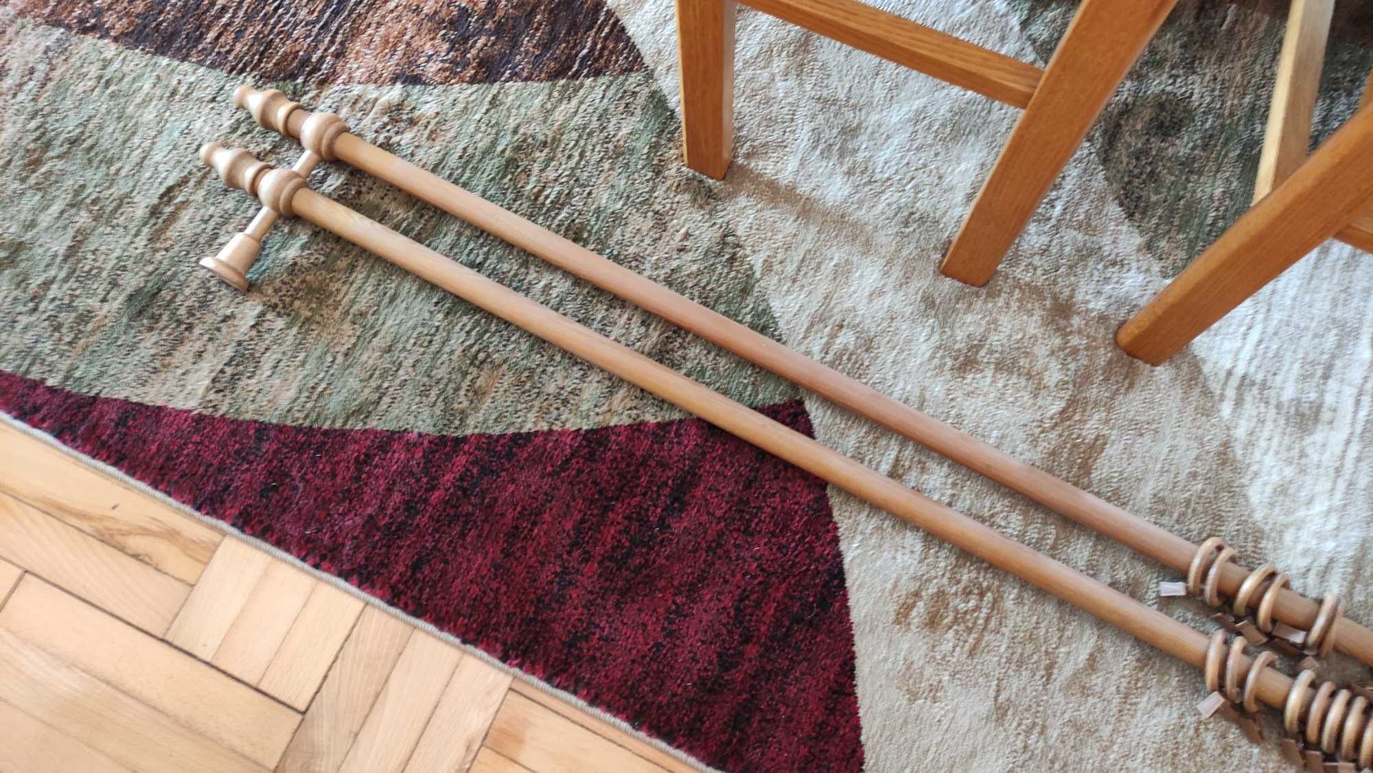 Karnisz drewniany podwójny 300cm fi 29mm