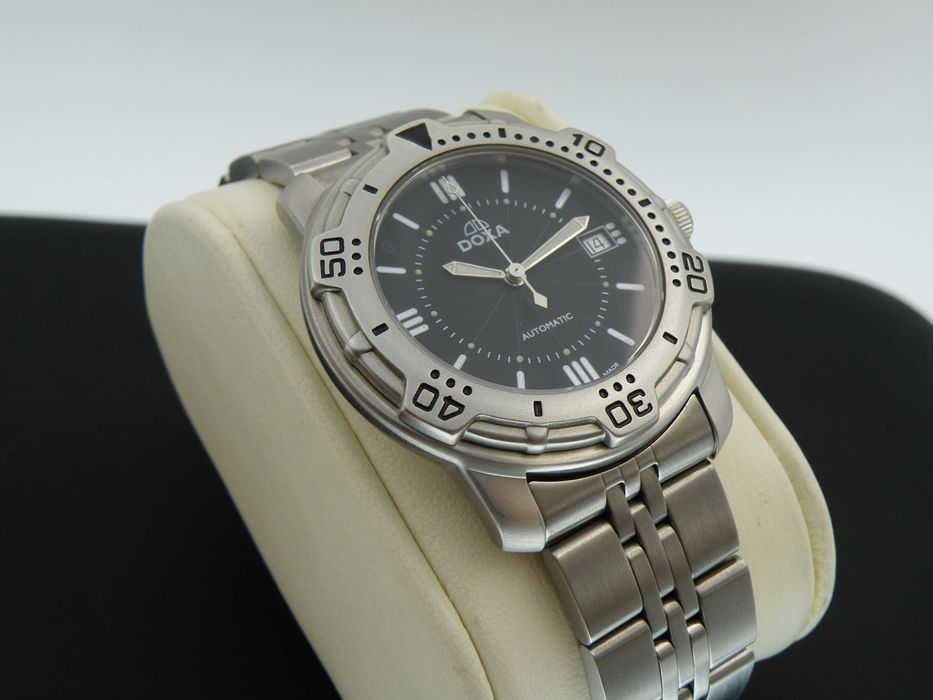 Doxa Automatic Czarna NOS z Lat 90-siątych Komplet