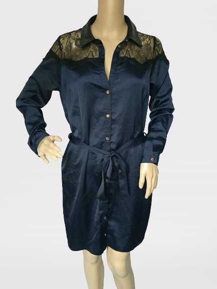 Sukienka Granatowa Koronkowa NOWA Lipsy London M