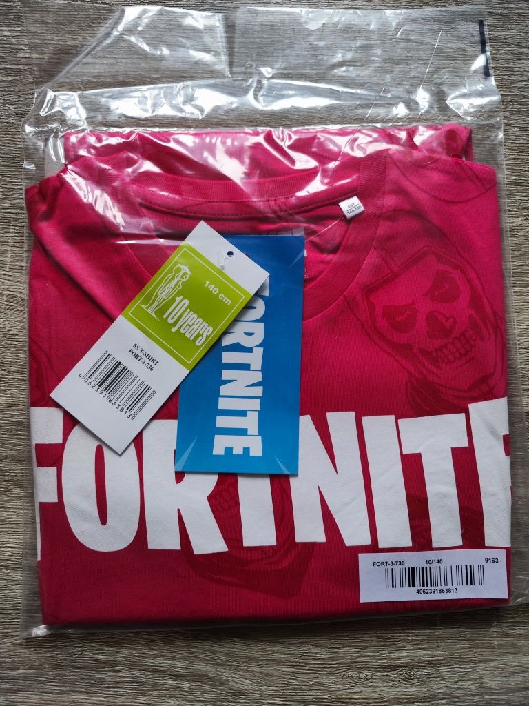 Koszulka bawełniana T-shirt dla fanów Fortnite, dziewczęca, rozmiar 14