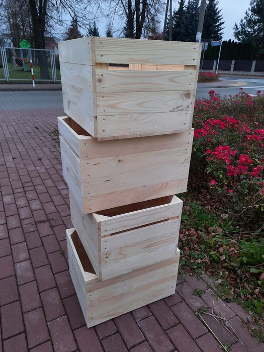 Skrzynka drewniana NUMER-1 szlifowana handmade 50×40×31