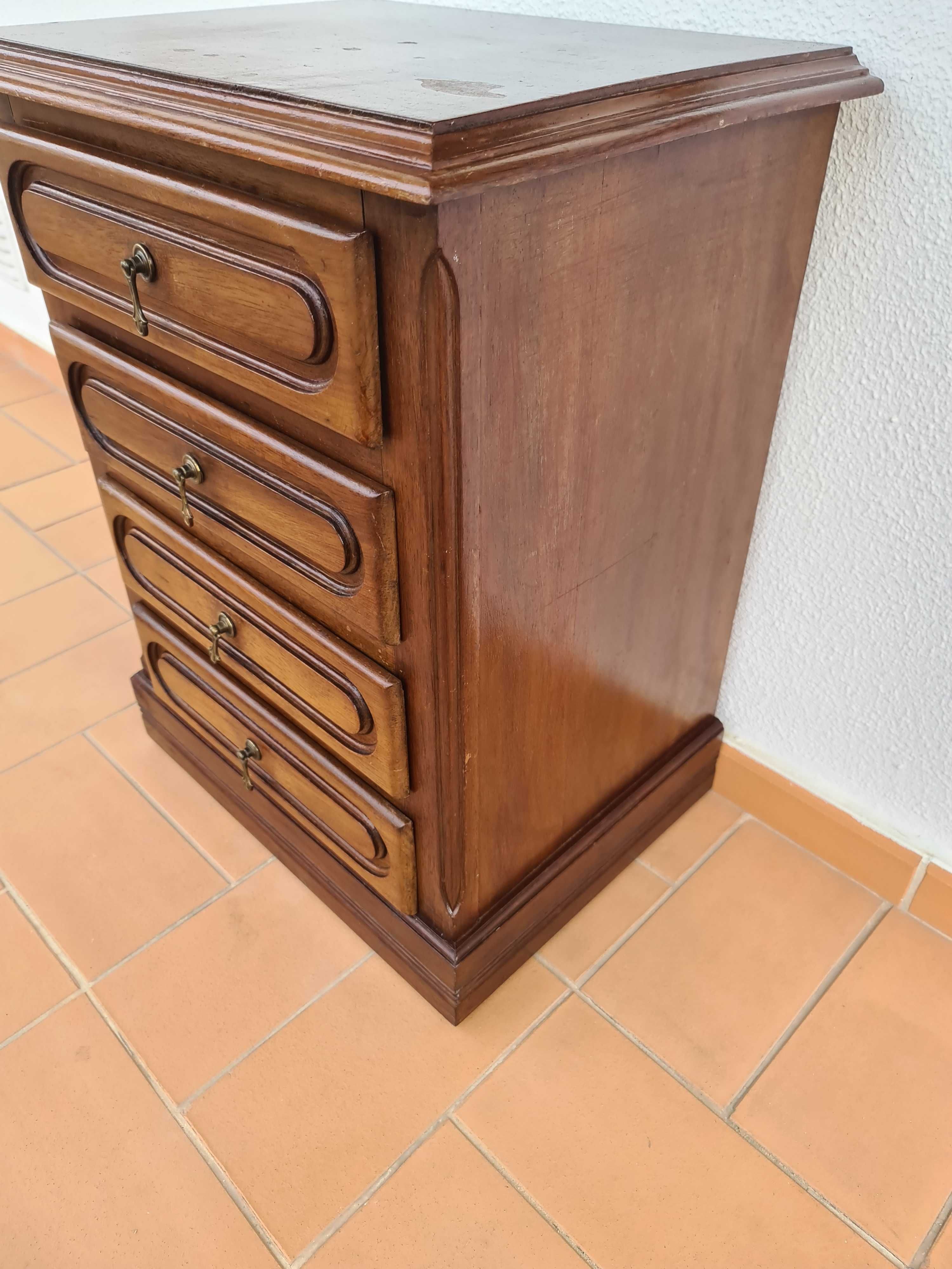 Par de Mesas de Cabeceira Mesinhas Madeira Wooden Oak Bedside Table