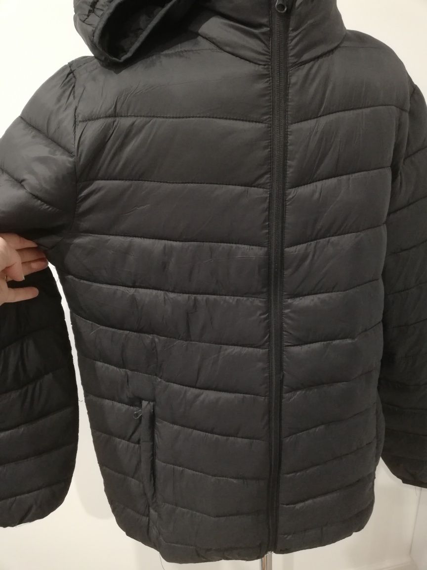 Nowa czarna męska kurtka wiosenna rozmiar XL pikowana sezon