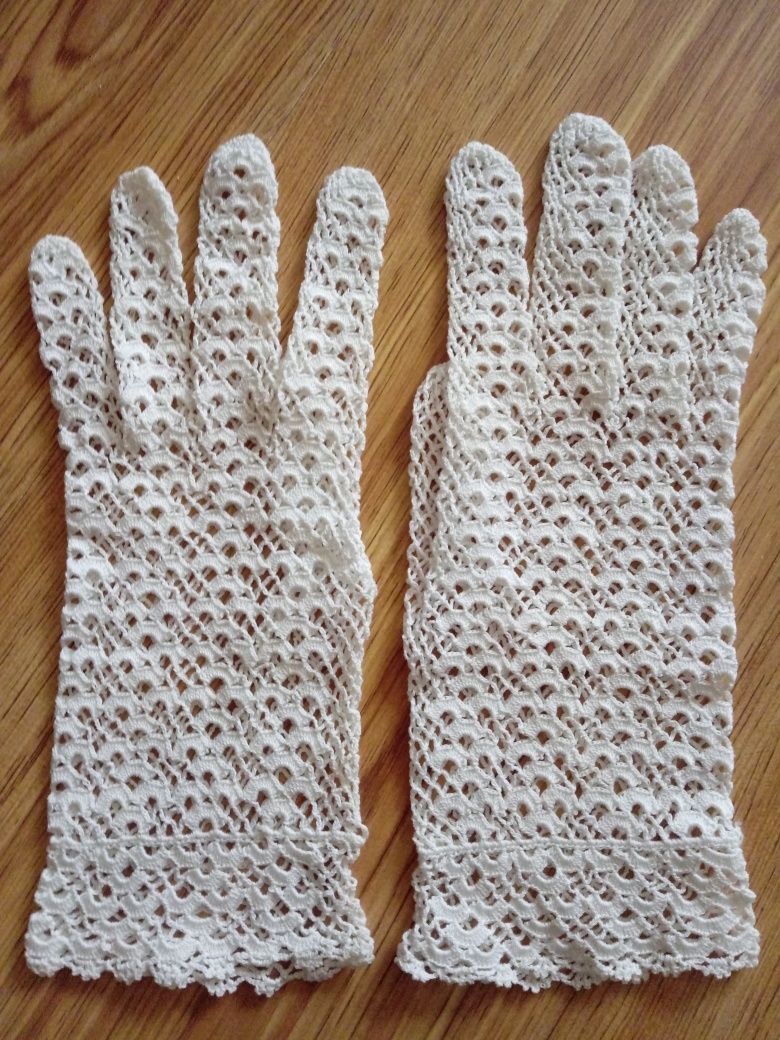 Перчатки женские, ажур, Франция