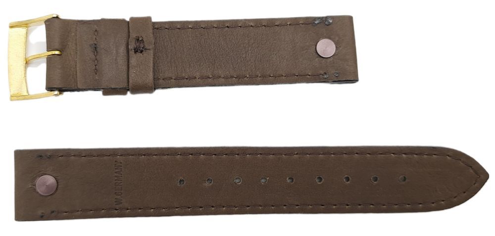 Nowy Pasek do zegarka elegancki 18 mm sztuczna skóra skórzany