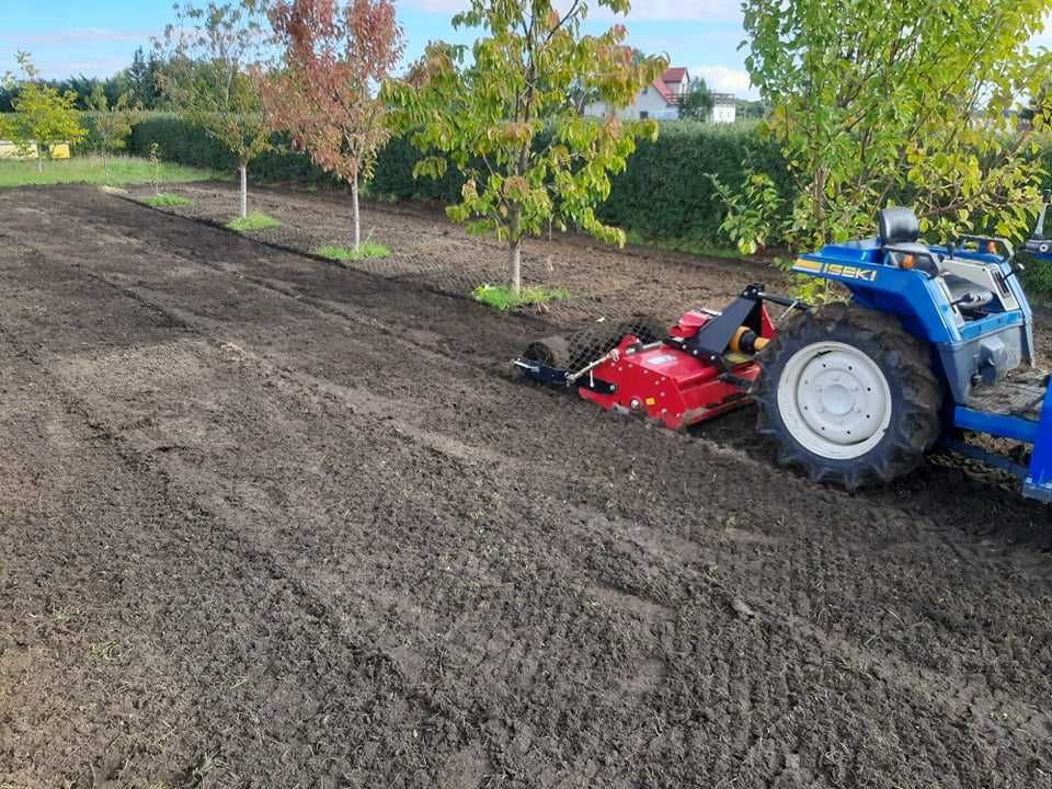 Usługi glebogryzarką separacyjną, rozplantowanie ziemi, niwelacja
