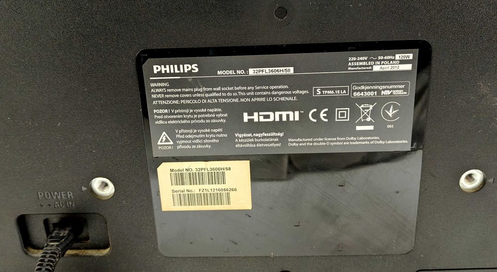 Telewizor 32'' PHILIPS 32PFL3606H