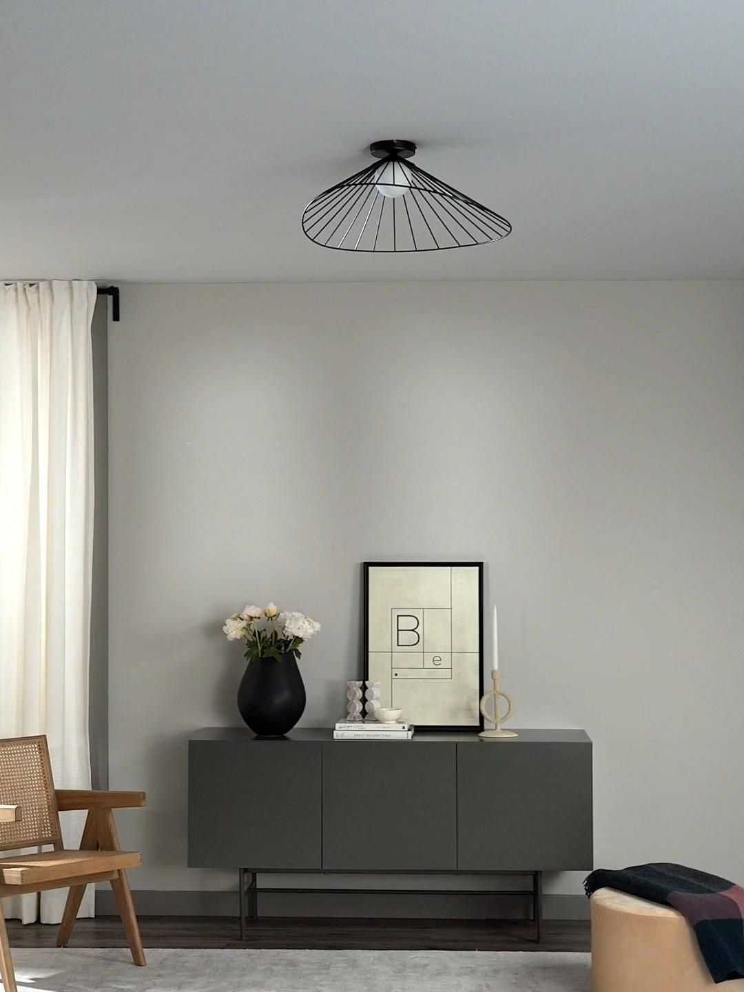 Lampa sufitowa druciana Silvan czarna 91 cm Westwing