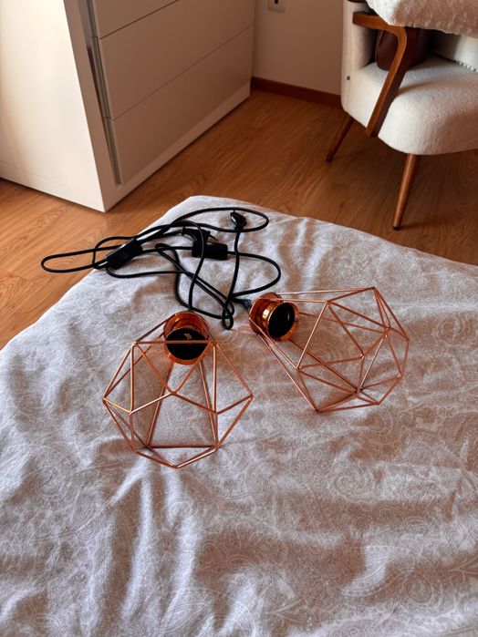 Candeeiro de teto suspenso+ candeeiros de mesa