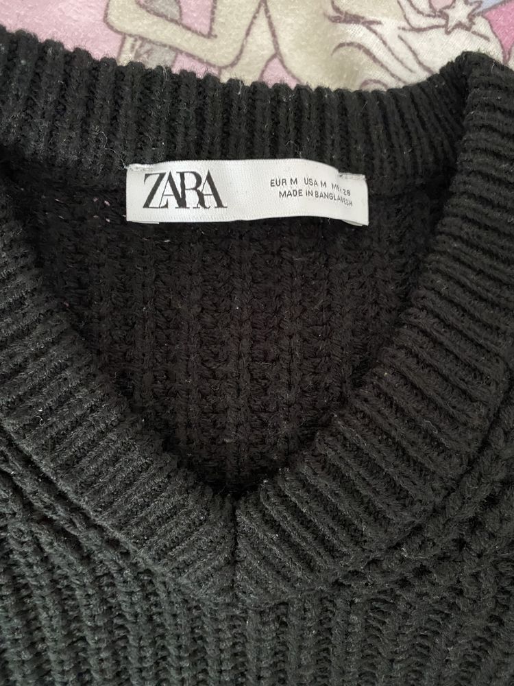 Gruby sweter w serek Zara