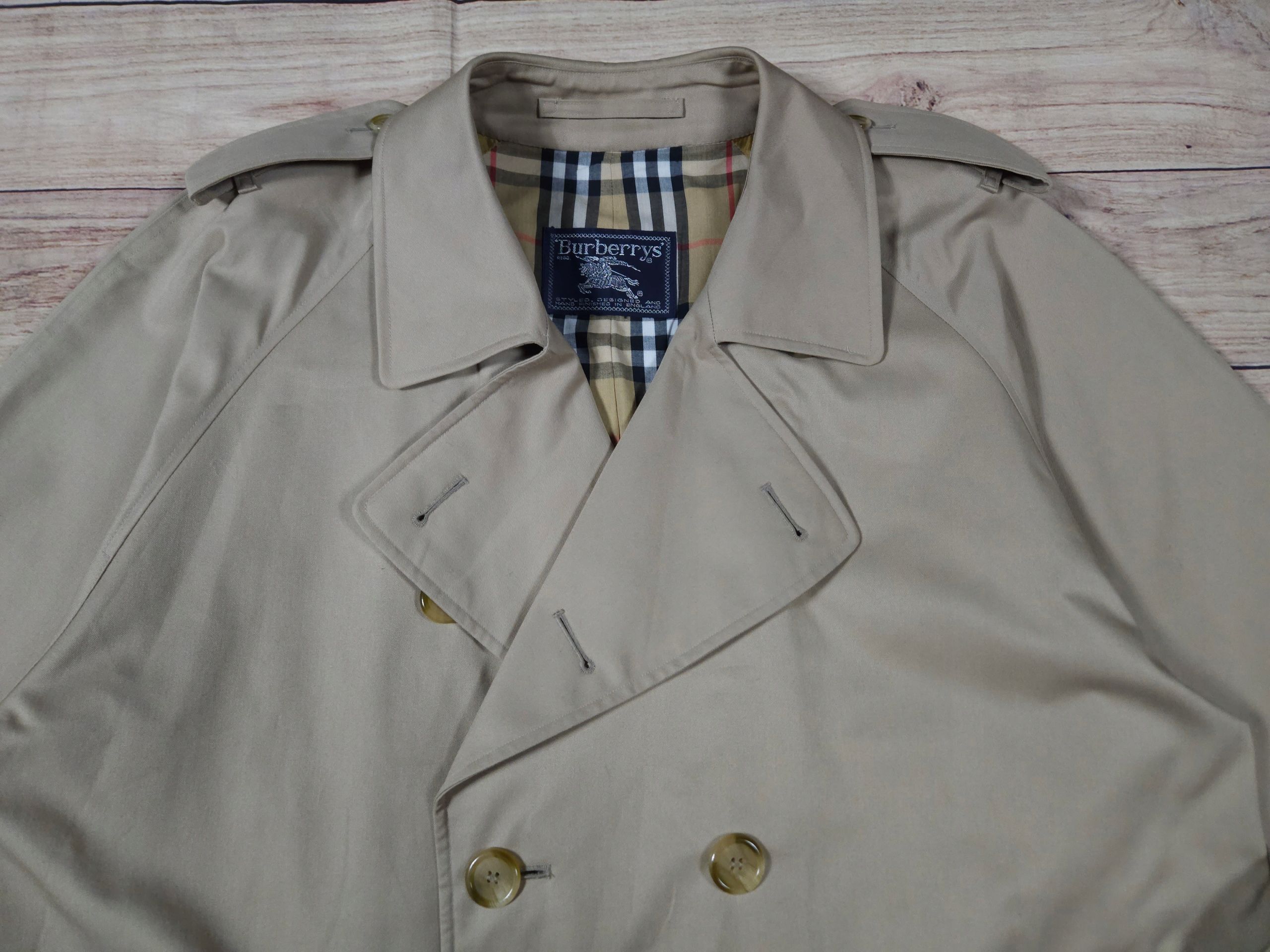 BURBERRY Płaszcz Trencz Męski Beżowy r. 2XL